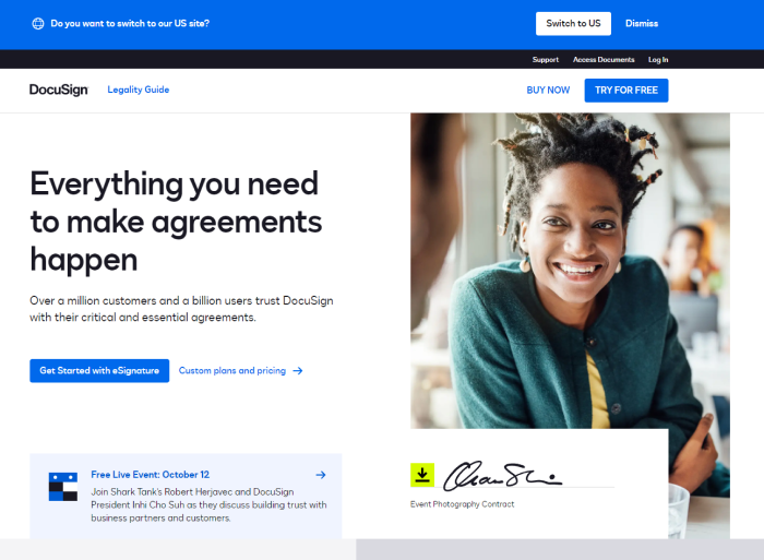 Free Electronic Signature- DocuSign