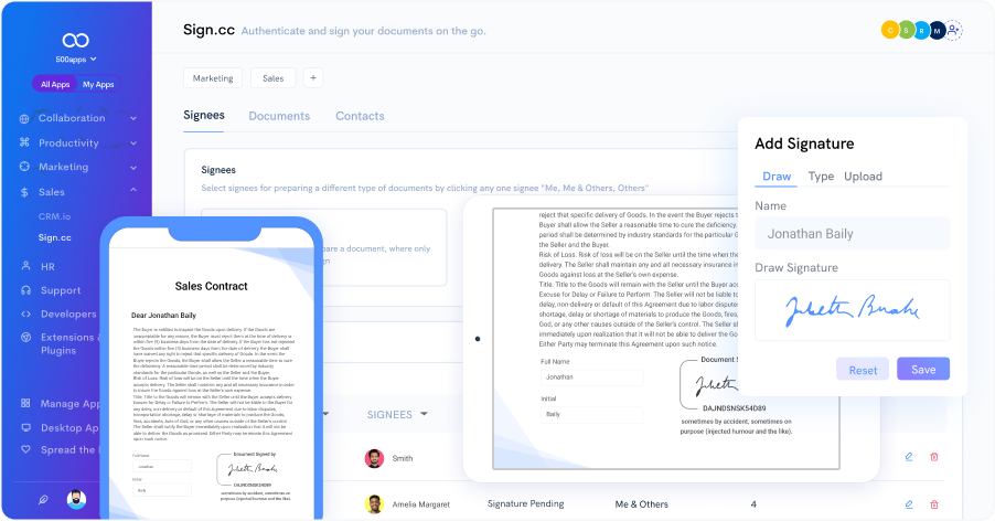 digital signature pdf leave note
