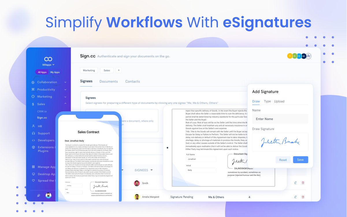 Electronic Signature | Sign.cc By 500apps