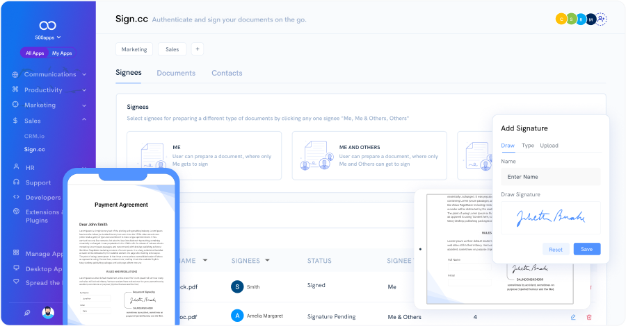 esignature software leave note